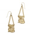 Hot drops to bring out your inner diva. These RACHEL Rachel Roy earrings are a divine mix of sparkling crystal suspended by wrapped chains. Crafted in gold tone mixed metal. Approximate drop: 2 inches.