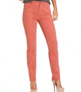 Flatter your figure in these versatile skinny jeans from Not Your Daughter's Jeans with a unique design to help you look your best. The python-printed colored wash is so chic too!