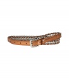 Pull together your look with an edge of rock-and-roll attitude with Steffen Schrauts chain detailed faux-leather belt - Polished buckle - Pair with edgy separates or layer over tailored sheaths