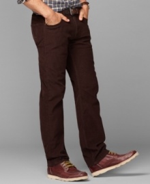 Strike a new cord in your wardrobe with these updated straight-fit corduroy pants from Tommy Hilfiger.