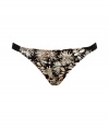 Stella McCartney brings her high fashion aesthetic to intimates with delicate vintage detailing and subtly sexy cuts - Black printed silk, classic brief style, front seaming detail - Wear with a matching camisole for stylish lounging or under your favorite dress