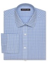 Michael Kors Check Dress Shirt - Classic Fit, French Cuffs