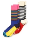 Pulling on this lively Happy Socks half crew design will make your morning.