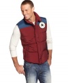 Converse infuses this seasonal puffer vest with its signature hip downtown look for a casual classic. (Clearance)