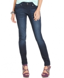 Show-off your curves in a laid-back way with Indigo Rein's Black Friday dark wash skinny jeans!