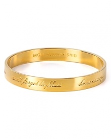 Mom deserves something as special as she is. This gleaning 12-karat gold bangle from kate spade new york is a pretty way to remind her you were listening.