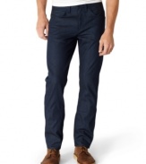 Go dark. Comfort and style combine for a dynamic downtown look in these 513 slim fit jeans from Levi's.