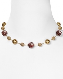 Rich, autumnal hues add brilliance to your fall look with this sparkling illusion necklace from Carolee Color Theory.