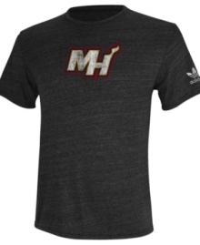 Show the Miami Heat you support them in this tee by adidas.