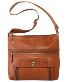 Add a laid-back look to your accessories arsenal with this take-anywhere design from Fossil. Gorgeous, glazed leather and vintage-inspired details add instant appeal, while the convenient crossbody strap make it an excellent option for day-to-day dalliances.