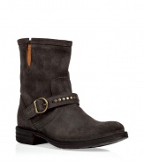 These rugged-yet-chic boots have a vintage feel thats a perfect compliment to this seasons 1970s-inspired pieces - Durable leather sole, slightly upturned toe, narrow shaft with front buckle detail with stud embellishment, this style runs large so its recommended to order a size down - Style with boho-inspired dresses and skinny jeans for an of-the-moment look