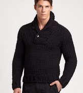 A handsome shawl collar lends a hint of polish to a classic jersey-knit pullover in a warm wool construction.Shawl collarWoolDry cleanImported