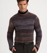 Elegant stripe pattern defines a winter wardrobe essential.Turtleneck51% acrylic/28% nylon/21% woolDry cleanMade in Italy