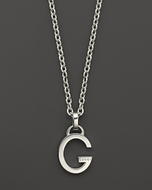 Sterling silver chain links, finished with a bold G pendant.