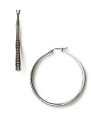 Add a cool-girl accent to your look with these sterling silver hoop earrings from Elizabeth and James.