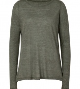 Perfectly draped with a high-low, Vinces long sleeve tee is a versatile must for layered looks - Wide neckline, long sleeves, slit sides, longer back - Softly draped silhouette - Wear alone with jeans or under chunky modern knits