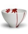 Vibrant red flowers and leaves embellish this large rice bowl. Its classic shape is ideal for everyday use while the modern, Asian-inspired design makes a festive addition to dinner parties. From Mikasa's collection of dinnerware and dishes.