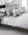 These Windsor Grey pillowcases from Hugo Boss turn your bed into an oasis of tranquility. 350-thread count cotton sateen fabric provides endless comfort, while baratta stitch embroidery adds a layer of sophistication.