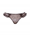 Bring instant romantic appeal to your lingerie favorites with these ladylike panties from Chantal Thomass - Ruffled sides with bow detail, allover animal print - Perfect under virtually any outfit or paired with a matching bra for stylish lounging