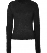 Incredibly soft and equally chic, McQ Alexander McQueens form-fitting pullover is a versatile choice for dressing up your daytime look - Rounded neckline, long sleeves, dropped shoulders, ribbed trim - Form-fitting - Team with everything from tees and leggings to pencil skirts and heels