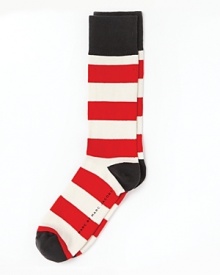 Wide contrast stripes add a dash of color to these comfy socks from MARC BY MARC JACOBS.