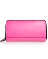 Add a pretty pop of color to your accessories arsenal with this sleek wallet from BCBGMAXAZRIA. Featuring soft leather and a plethora of pockets, it pairs perfectly with your everyday carryall for a polished, on-the-go style.