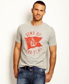 Let them know you're coming -- and get there in cool casual style in this big and tall Nautica tee.