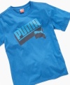 Add an extra dimension to his back-to-school wardrobe with a 3D logo T-Shirt from Puma.