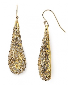 Alex Bittar's crystal encrusted teardrop earrings offer a rough cut take on glamour. Paired with black skinny jeans and the perfect tee, they're ready for a night on the town.