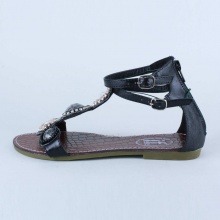 Carrini Danelle Stone Open Toe T-Strap Sandal