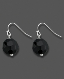 Faceted black beads are a pretty, casual touch to your every day look. These Charter Club earrings are set in mixed metal. Approximate drop: 1-1/4 inches.