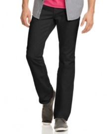 Sleek style. Kenneth Cole Reaction pants keep it plain and simple.