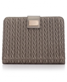 Give your gadget a glam-over with this plush, quilted iPad case from Big Buddha, featuring a perfectly padded interior. Ideally sized to slip inside your purse, but looks equally chic outside your it-bag.