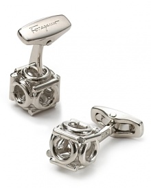 Salvatore Ferragamo Gancini Cube Cufflinks