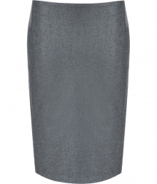 Finish tailored business looks on a sleek note with Brunello Cucinellis stretch wool skirt, detailed with contrast tonal paneling for an understated modern edge guaranteed to upgrade your outfit - Hidden back zip, paneled construction, kick pleat - Slim tailored fit - Team with feminine blouses and bright statement heels