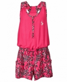 Fun and fierce. She'll love catching rays in this bright breezy leopard print from Baby Phat. (Clearance)