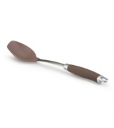 Causes quite a stir! Get your grips on the SureGrip handle of this precision-made bronze-hued stainless steel and nylon spoon, which conquers everyday kitchen tasks with incredible results.