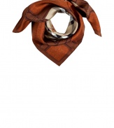 Wrap around Burberry Londons checked silk scarf in rich hues of tortoiseshell for an exquisitely luxe finish to your look - Wear to work with feminine tops and sharply cut coats, or for warm weather sophistication handkerchief-style with tees, blazers or cool biker jackets