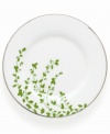 An instant classic from kate spade, this Gardner Street Green saucer exudes contemporary elegance. Green stems of foliage flourish on fine white bone china, creating a stylized two-tone floral motif to freshen up your table.