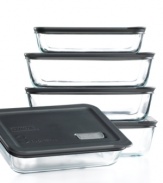 Constructed with leak-proof, airtight seals, these BPA-free plastic containers keep food fresher for even longer. The no-leak lids eliminate messy drips and spills, making them perfect for soups, salsas and other sauces, and feature a microwave vent for fast heat-up. 2-year limited warranty.