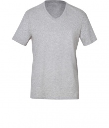 Detailed in super soft pima cotton, Vinces tagless tee is destined to be you go-to layering staple - V-neckline, short sleeves - Slim fit - Wear with everything from chinos and sneakers to shorts and flip-flops