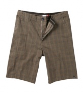 Add a quick shot of prepster plaid to your street style with these shorts from Quiksilver.