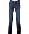 With a classic straight leg cut, these jeans from Seven for All Mankind are a casual must-haven - Five-pocket styling, whiskering and fading, logo detailed back pockets, straight leg - Style with a long sleeve henley and boots