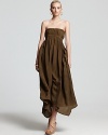 Donna Karan New York Dress - Strapless with Asymmetric Hem