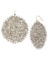 Put on a dazzling display with this pair of drop earrings from Kenneth Cole New York. Crafted from gold-tone mixed metal, the earrings feature a sparkling cluster of silver-colored faceted beads. Approximate drop: 2-1/4 inches.