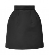 Perfect for pairing with slim-fitting tops, McQ Alexander McQueens black bell skirt cuts an exquisitely feminine figure - Hidden back zip, falls above the knee - Pair with silk tops and flats for work, or with festive blouses and sky-high pumps for cocktails