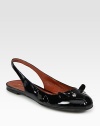 Glassy patent leather in a quirky mouse design, finished with an unexpected slingback strap. Patent leather upperLeather liningRubber solePadded insoleImportedOUR FIT MODEL RECOMMENDS ordering true size. 