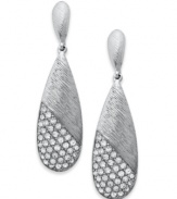 Teardops of crystal shimmer, by Alfani. These darling drop earrings are a shining example of pure style with glass accents. Crafted in imitation rhodium-plated mixed metal. Approximate drop: 2-1/2 inches.