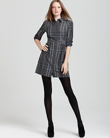 This seasonless shirt dress from Burberry Brit offers versatile, timeless style--a stylish strategy to expand your year-round wardrobe.