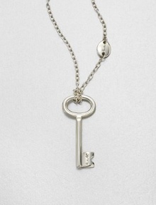 EXCLUSIVELY AT SAKS. A classic key pendant with a burnished logo crafted in celebration of the founding years of this brand. Sterling silverSize, about 2Made in Italy Please note: Chain sold separately. 